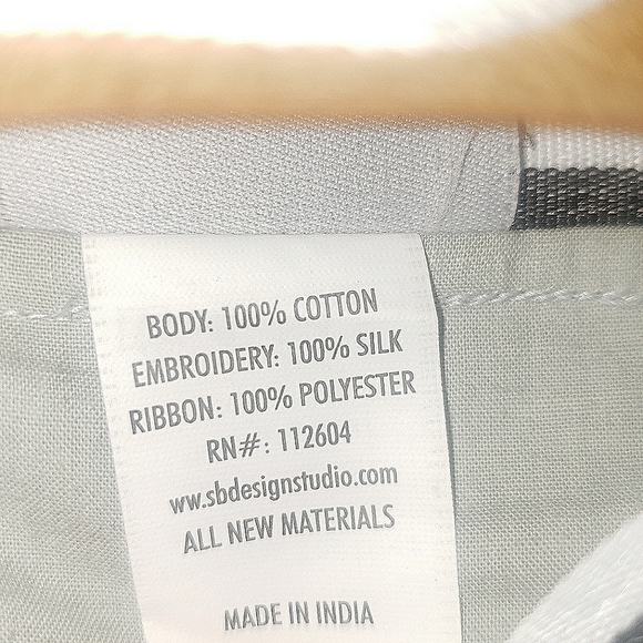 SBDS Embroidered #InstaFamous Striped Ribbon Pet Bandana Gray, Black, White NWT - Picture 6 of 8